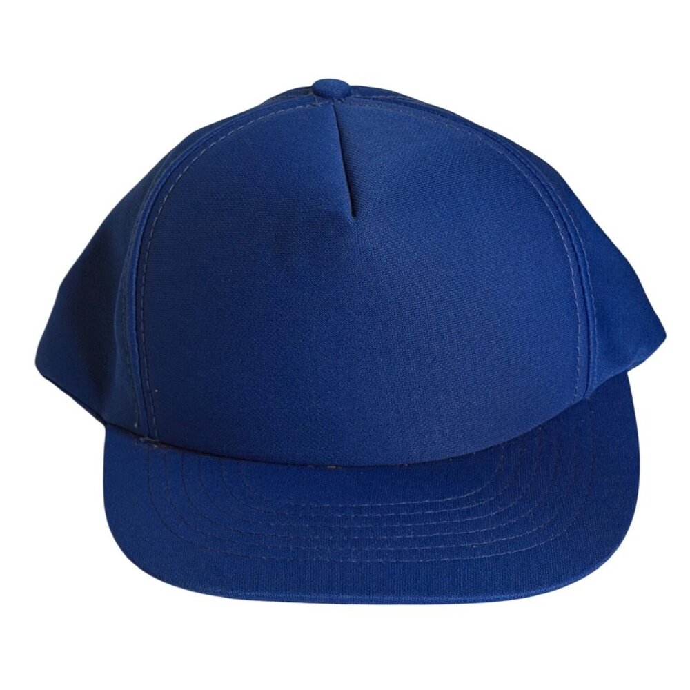 VTG Namark Blank Blue Snapback Trucker Hat Flat Bill One Size Cap Men Casualwear